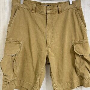 Polo Ralph Lauren Shorts Mens 35 Khaki Cargo Chino 100% Cotton Classic Polo 67